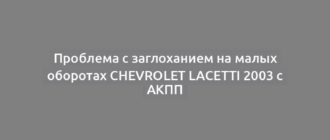 Проблема с заглоханием на малых оборотах Chevrolet Lacetti 2003 с АКПП