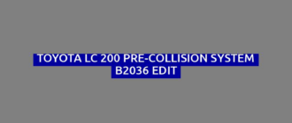 Toyota LC 200 Pre-Collision System B2036 Edit