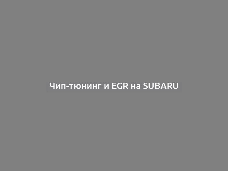 Чип-тюнинг и EGR на Subaru